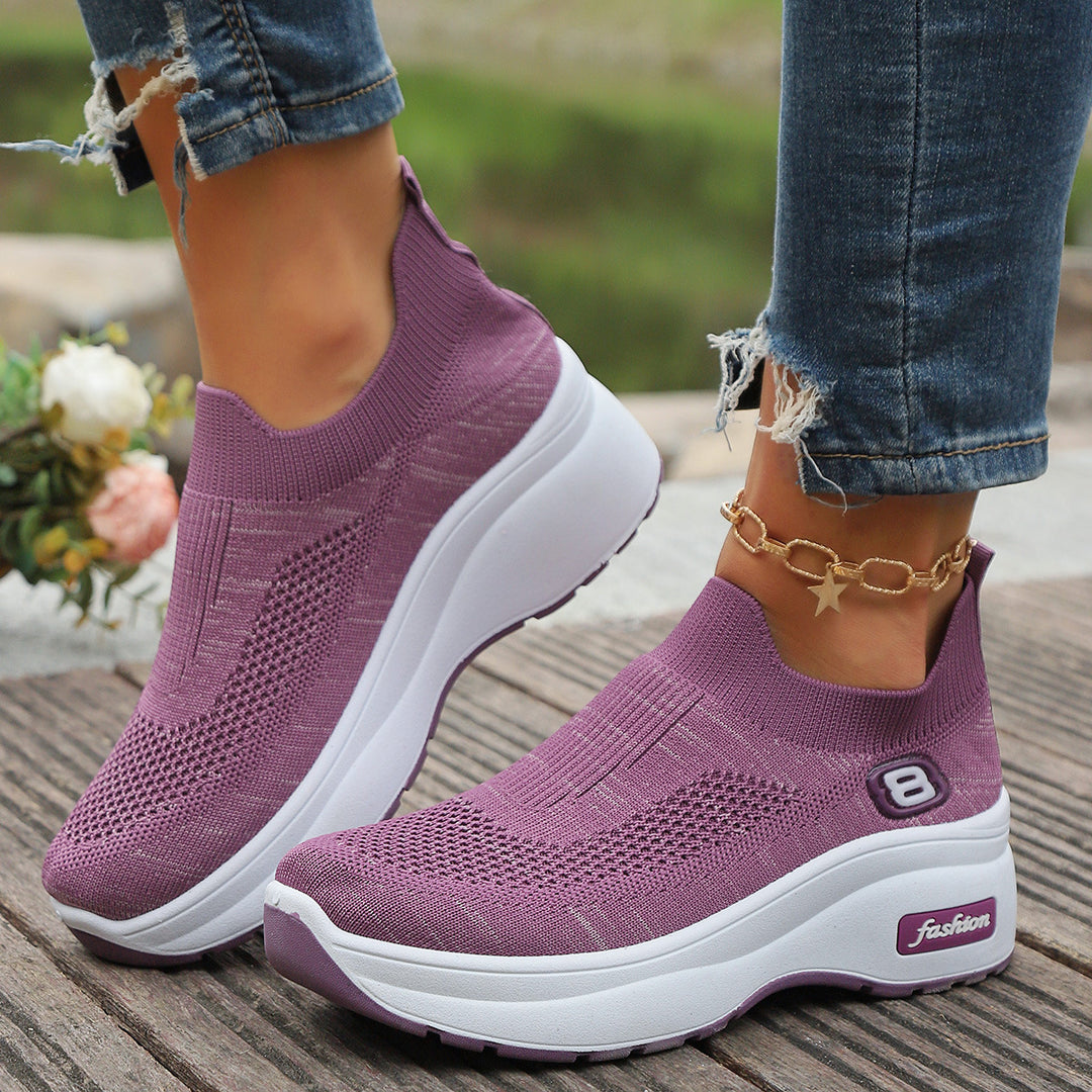 Dame Fashion Slip-On Sneakers med komfortabel dæmpning og åndbart mesh-overdel Stilla