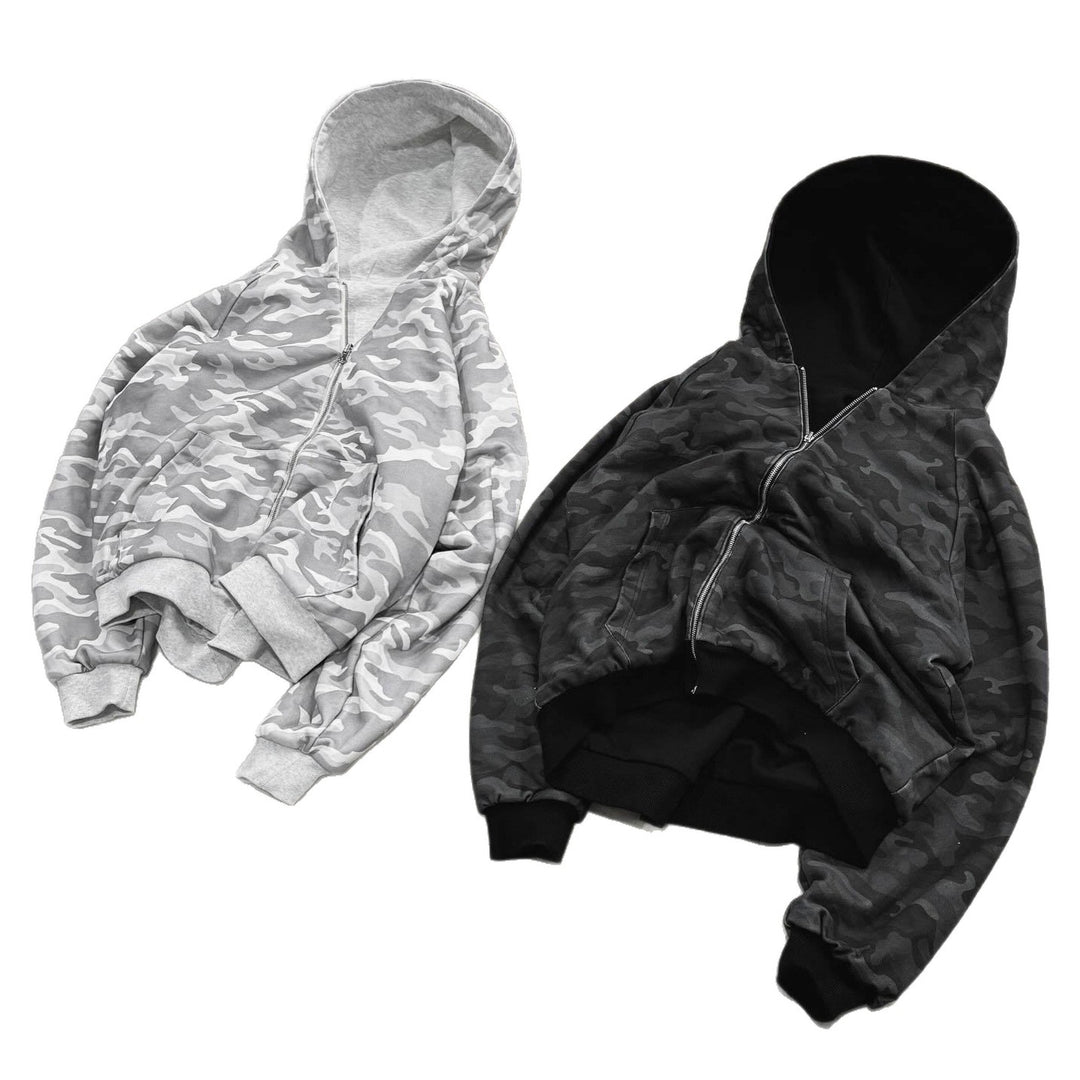 Kvinders hættejakke i moderne camouflage-design Stilla