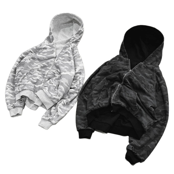 Kvinders hættejakke i moderne camouflage-design Stilla