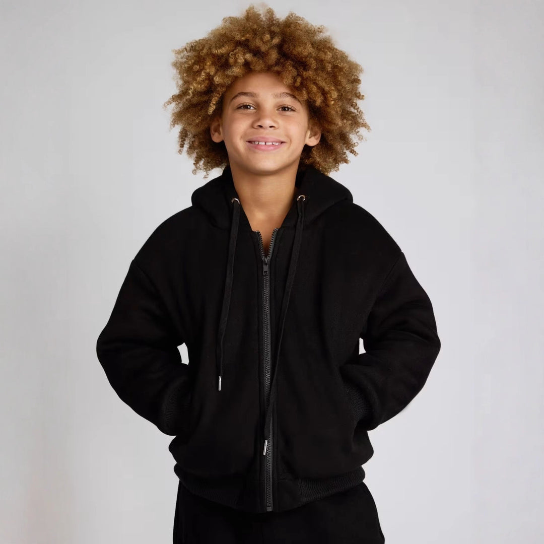 Damernes oversized hoodie jakke med praktisk lynlås og afslappet pasform Skovae