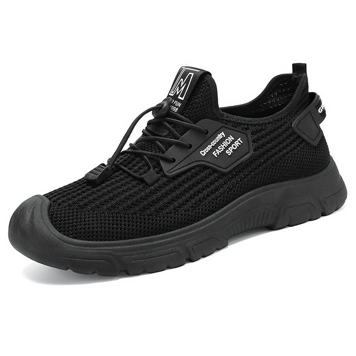Herrer Sporty Sneakers med åndbart strikdesign og stødabsorberende sål Stilla