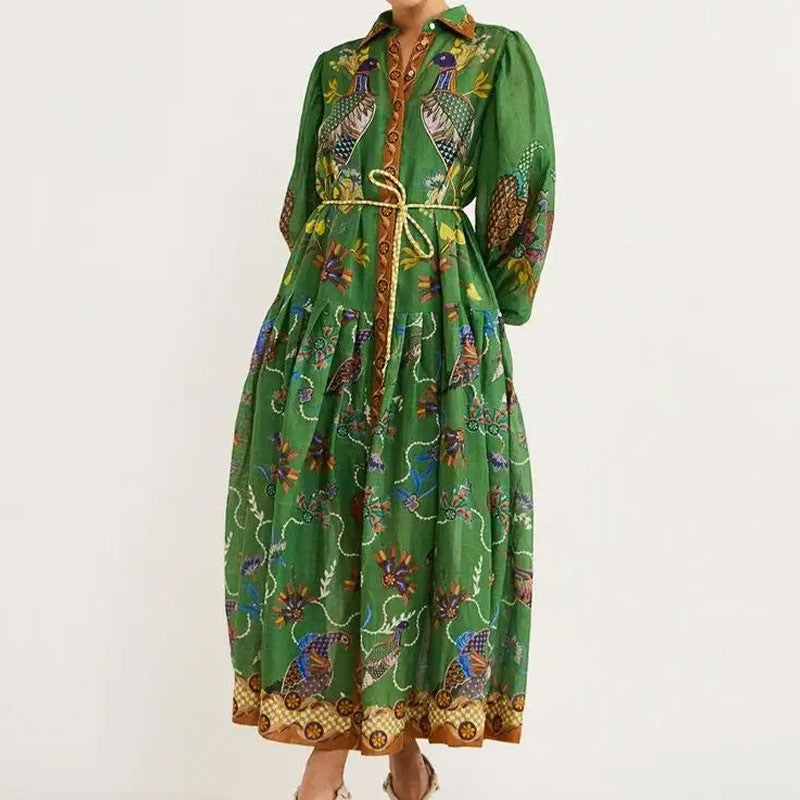 Kvinders maxi kjole med detaljeret broderi design Stilla