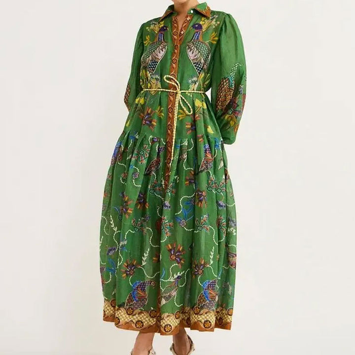 Kvinders maxi kjole med detaljeret broderi design Stilla