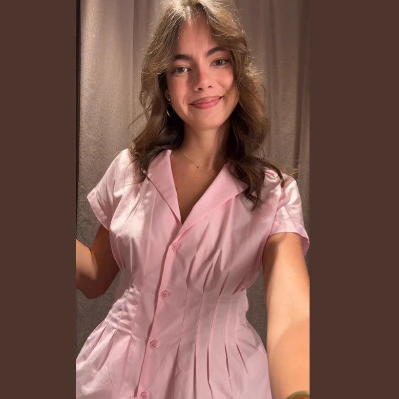 Dame skræddersyet skjorte med elegant drapering Stilla