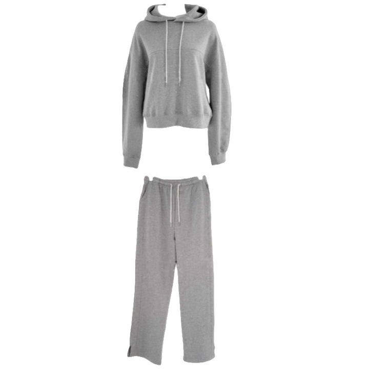 Kvindernes fashionable loungewear sæt med cropped hoodie og komfortable bukser Stilla