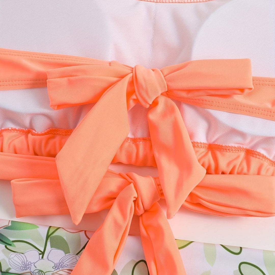Dame Sporty elegant bikini-sæt med floral design Skovae