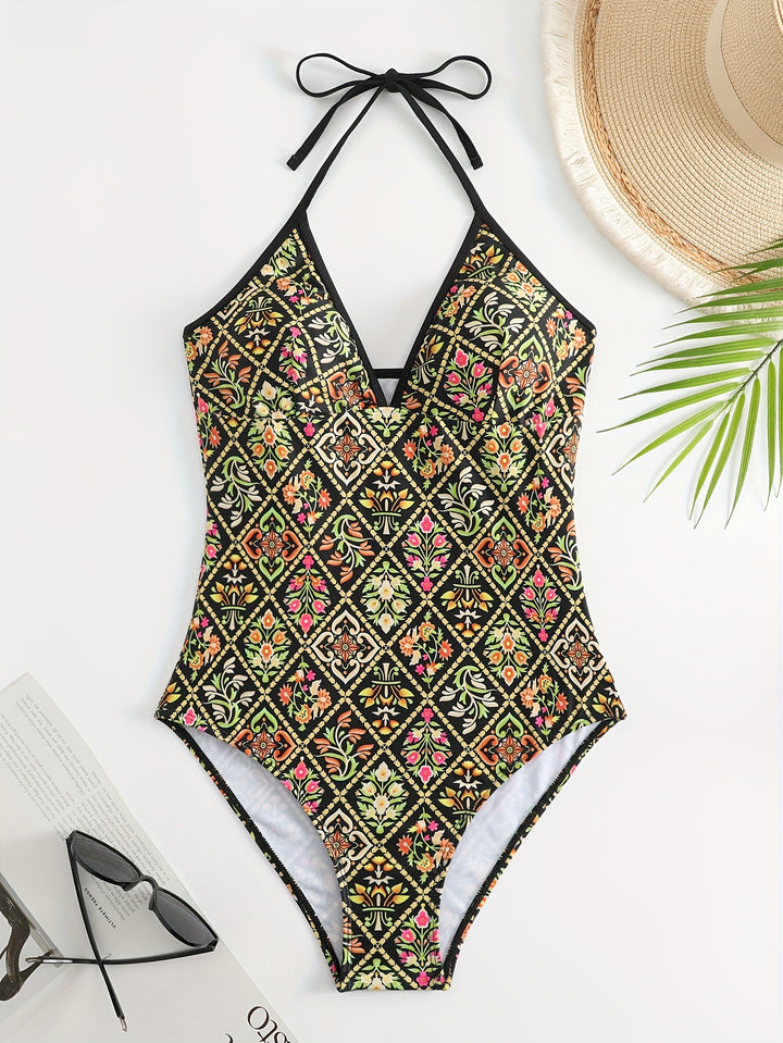 Dame One-piece badedragt med fashionable floralsk design Skovae