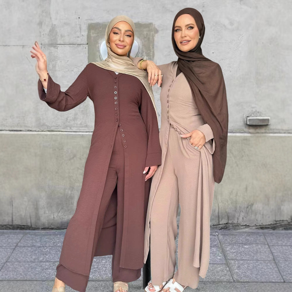 Kvinders jumpsuit med elegant knappedesign og brede ben Skovae
