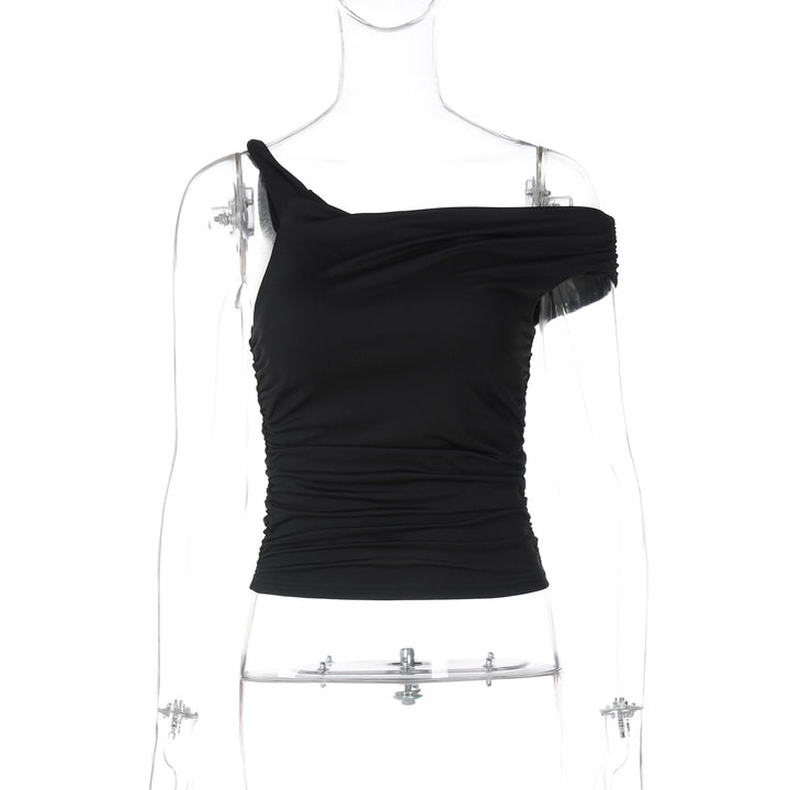 Dame Off-Shoulder Top med Rynkedetaljer Stilla