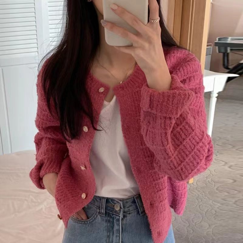 Kvinders ribbet cardigan med knapdetaljer Stilla