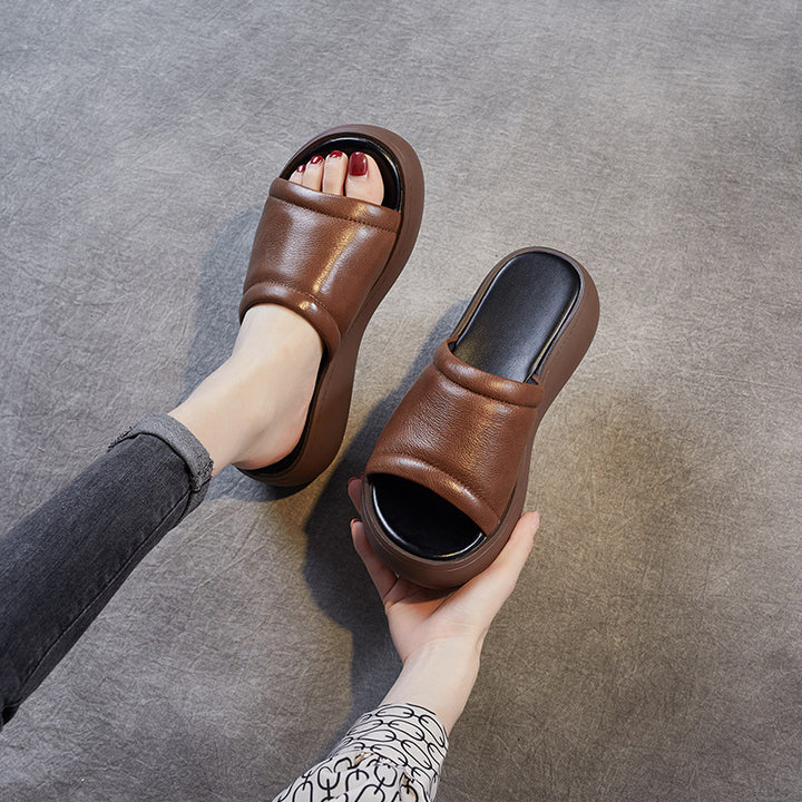 Dame Plattform Rutsche Sandaler med polstret fodseng Stilla