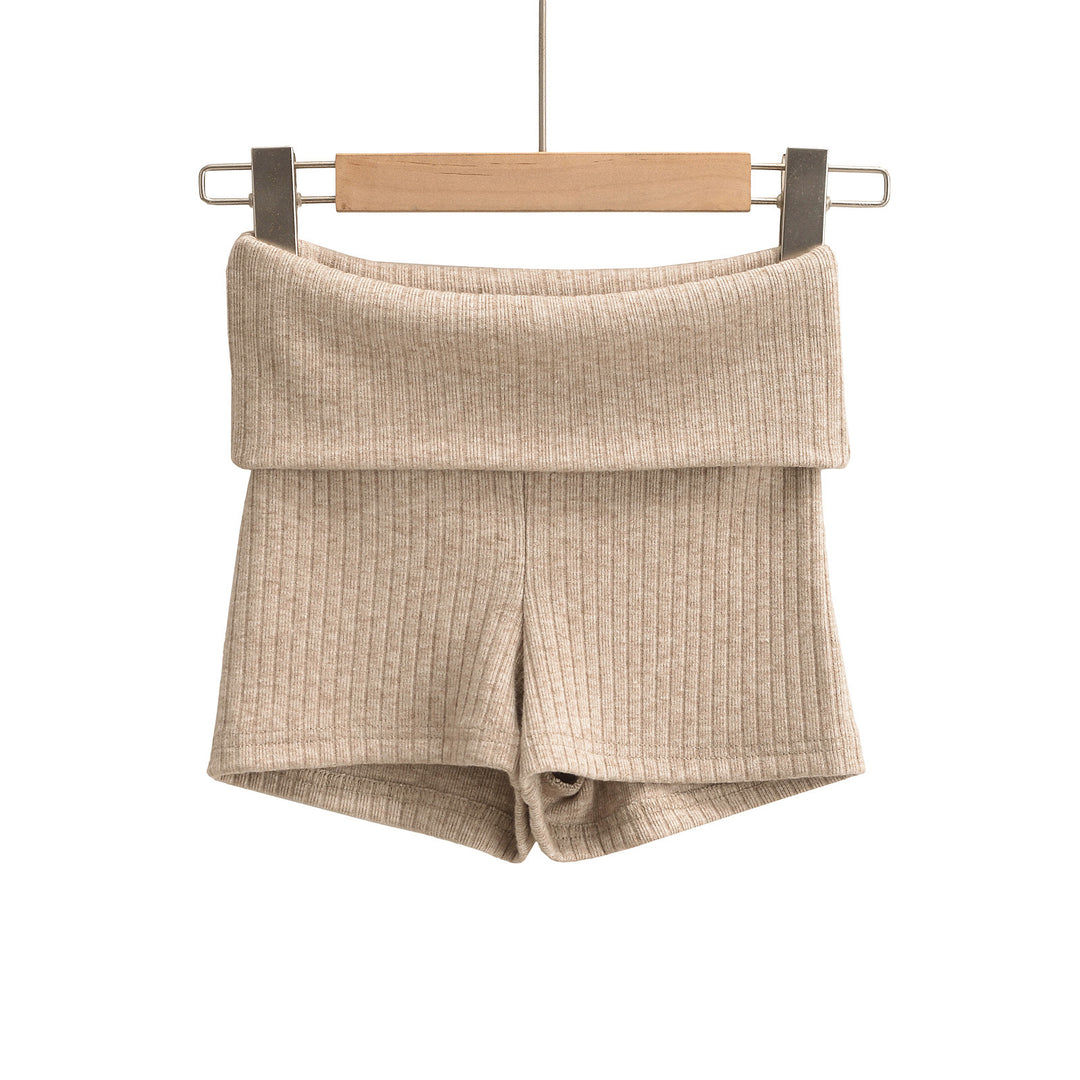 Dame Figurtilpassede Shorts med elastisk bund og ribstruktur Stilla