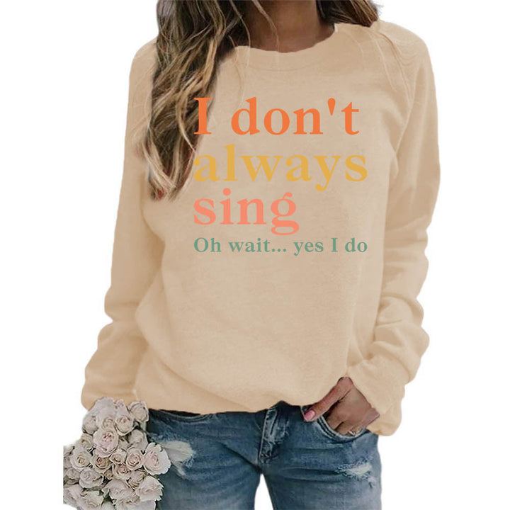 Dame sweatshirt med kreativt slogan og komfortabel pasform Stilla