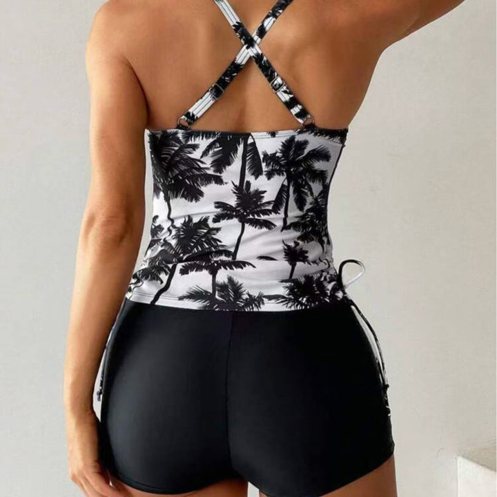 Damer Tankini-overdel med sporty shorts Skovae