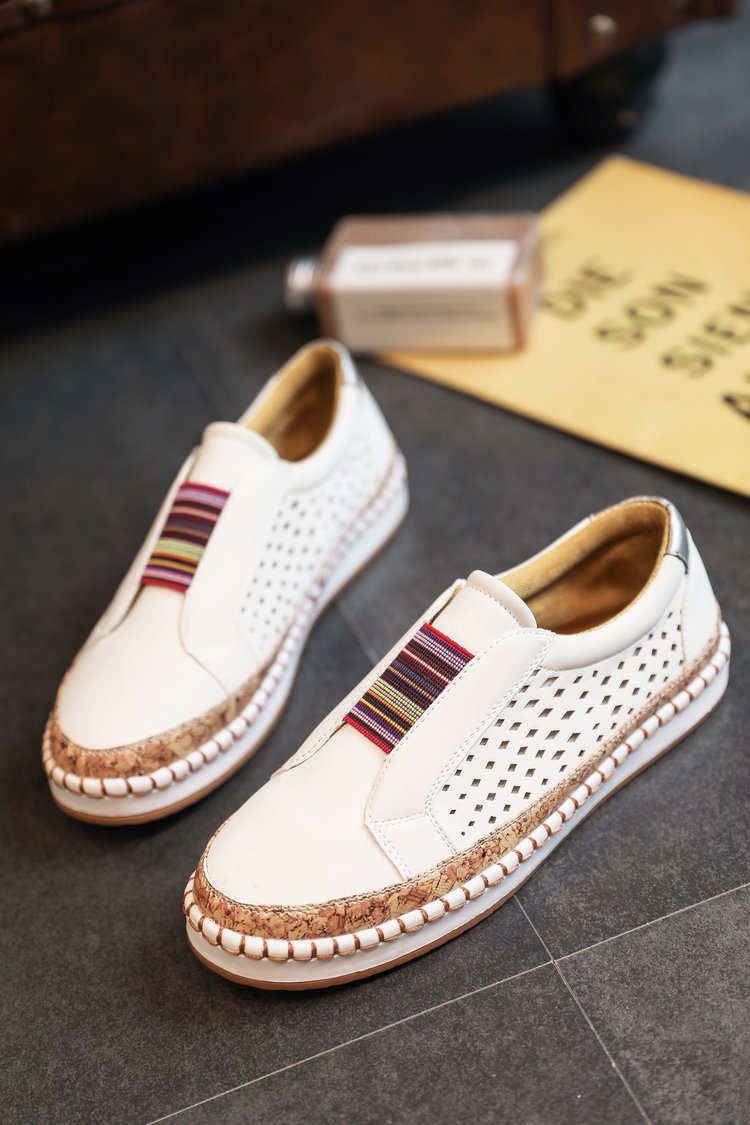 Damer nan lette Slipper-sneakers med korkkant og perforeret overmateriale Skovae