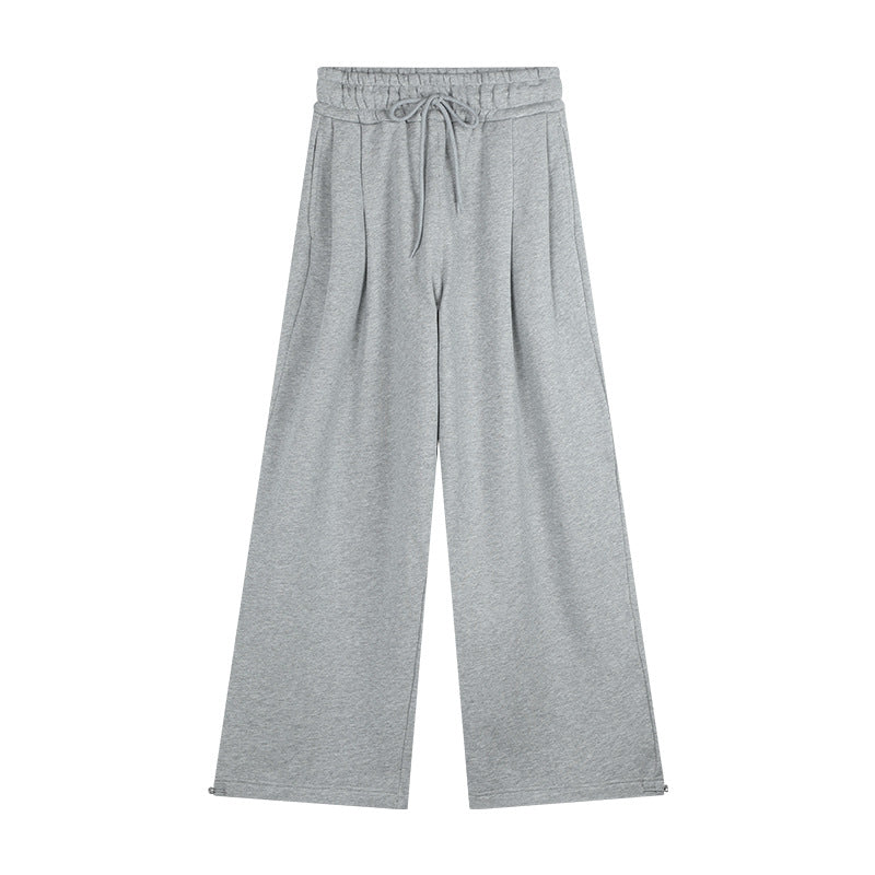 Dame bred Palazzo-bukser med elastisk talje og elegant plisseedetalje Stilla