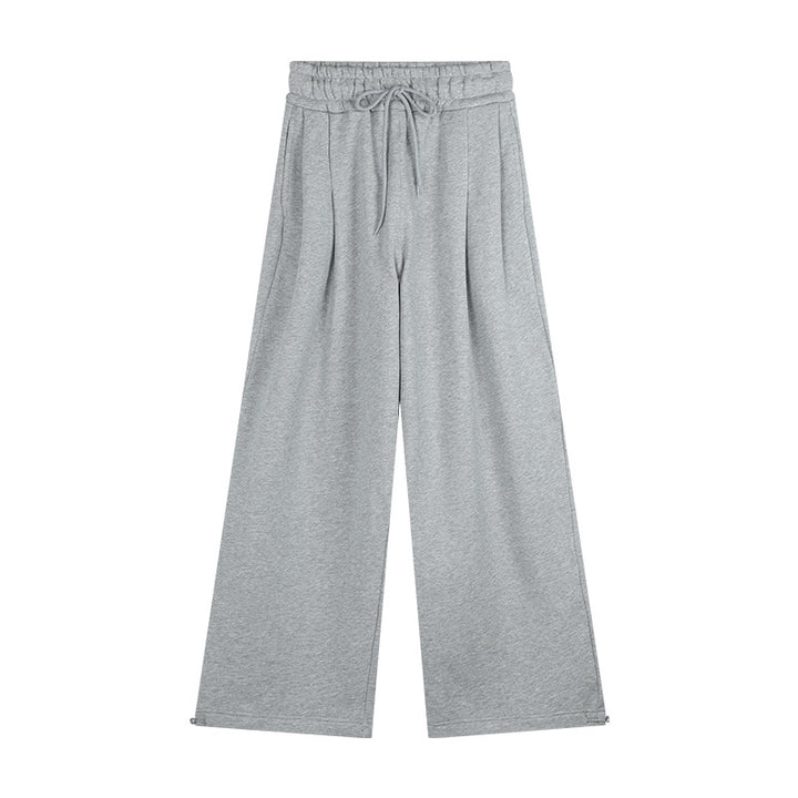 Dame bred Palazzo-bukser med elastisk talje og elegant plisseedetalje Stilla
