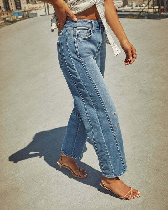 Dame Højttaljede Jeans Stilla