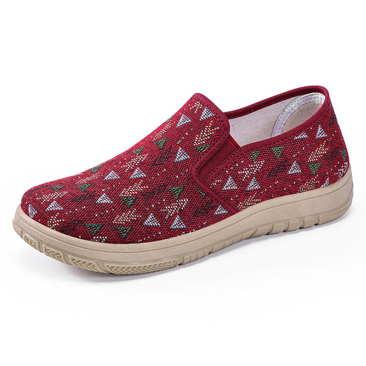 Femme Slip-On Fritid Sneakers med geometrisk mønster og komfort sål Stilla
