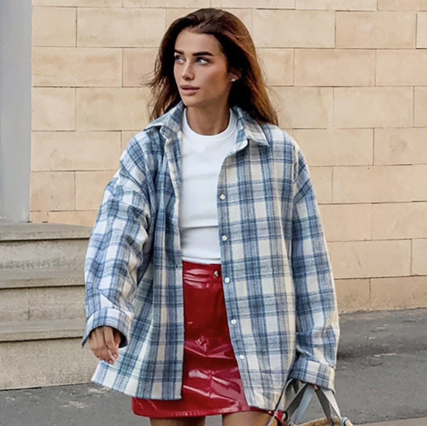 Dame Oversized ternetbluse Stilla