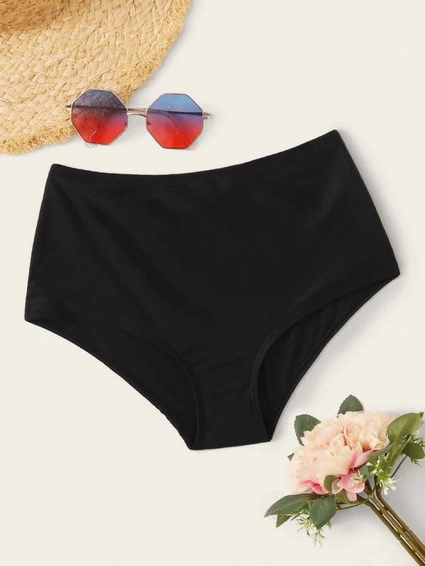 Dame højtaljede badshorts med rynk Skovae