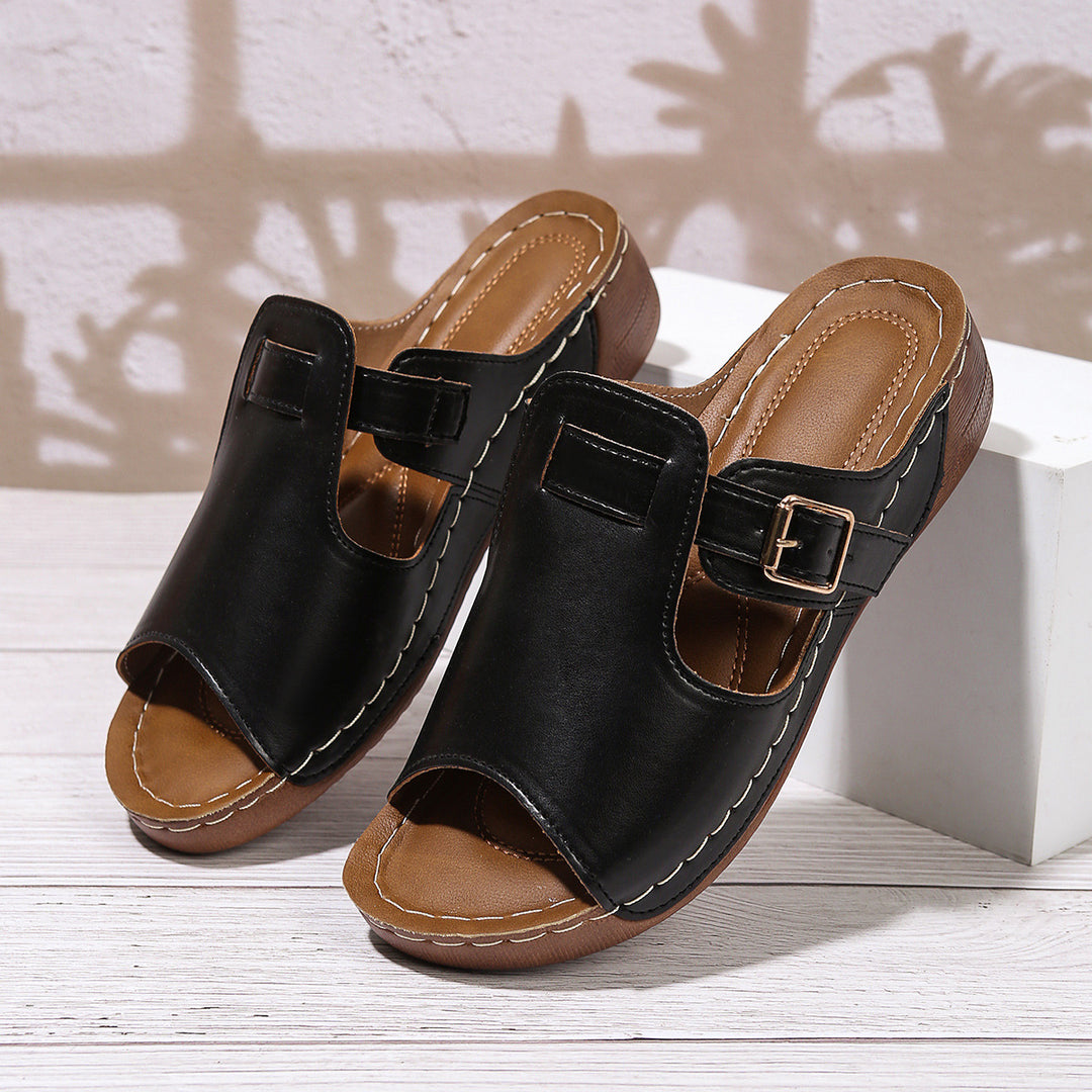 Dame Justerbare Åben Tå Slip-on Sandaler Stilla