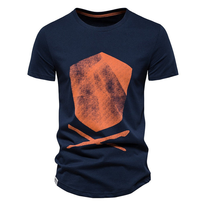 Herrer høj kvalitets T-shirt med moderne grafiktryk Stilla