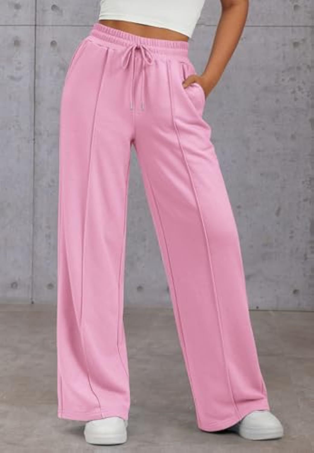 Dame Komfortabel Bred Sweatpants med elastisk talje og praktiske lommer Skovae