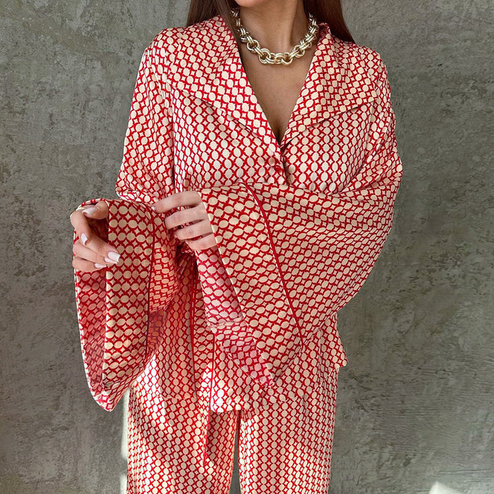 Dame elegant Jumpsuit med løse ærmer og taljebælte Stilla