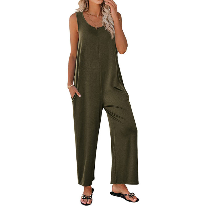 Dame Casual Jumpsuit med vide ben og praktiske lommer Stilla
