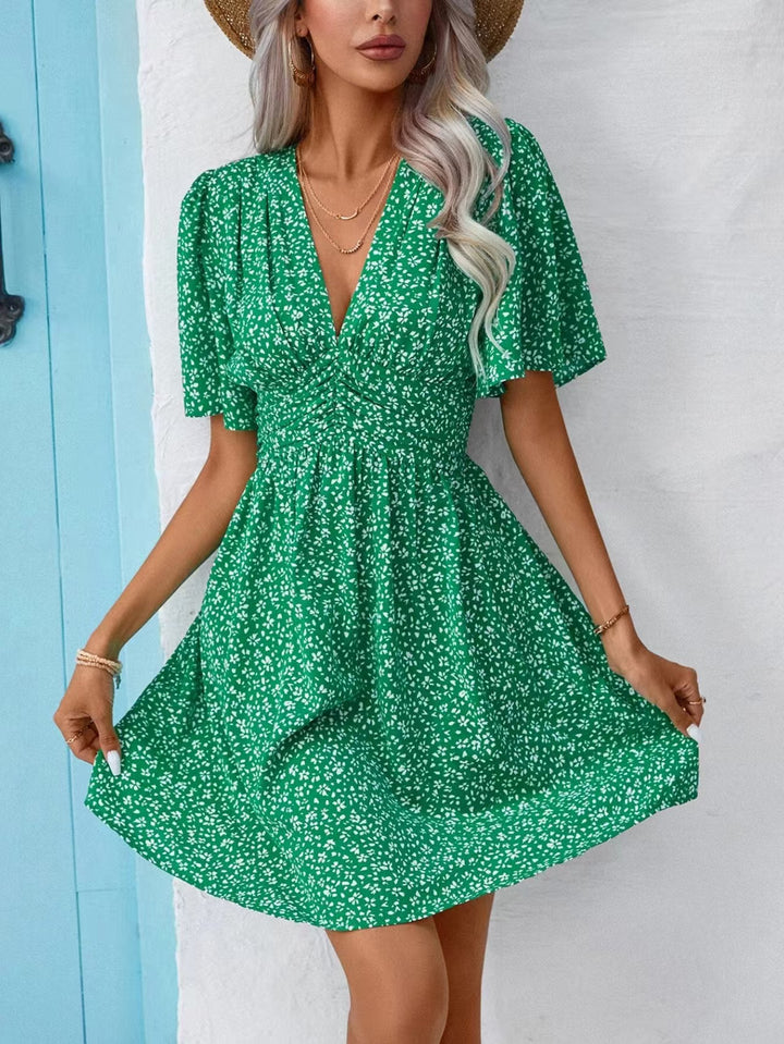 Dame blomsterklædning minidress Stilla