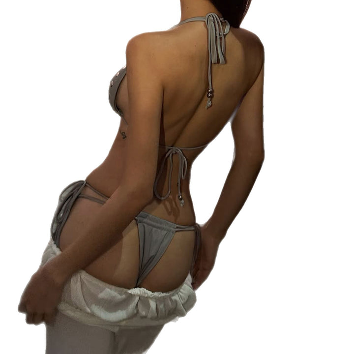 Damen Bikini-Set mit verstellbaren Trägern und funkelnden Elementen Skovae