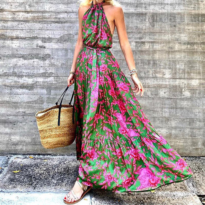 Dame Maxi Kjole med Blomsterprint Stilla