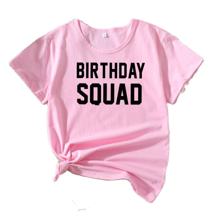 Dame Grafik Fødselsdag Squad T-Shirt Stilla