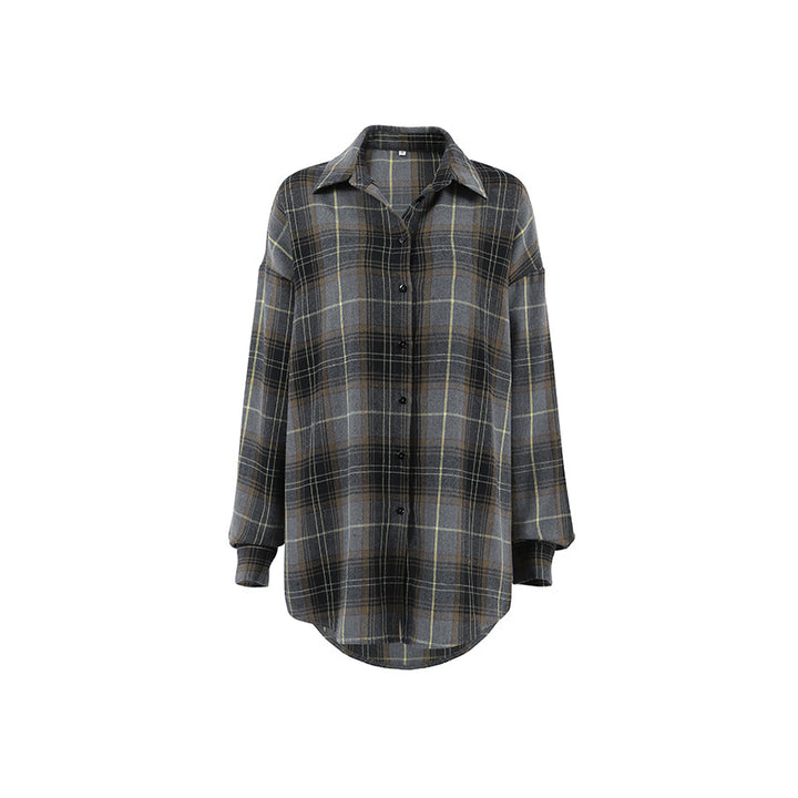 Damer Smart Flannel Skjortejakke med ternet design og komfortabel pasform Stilla