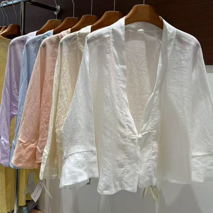 Femme Elegante Løs Pasform Let Kimono Jakke Stilla