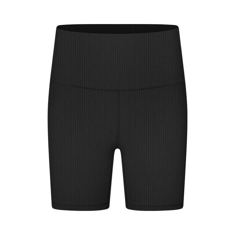 Stilla | Ribbet Nude Feel Talje Formende Yoga Bukser Høj Talje Slankende Udendørs Træningsshorts