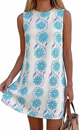 Dame sommerkjole i vintage stil med blomster mønster Skovae