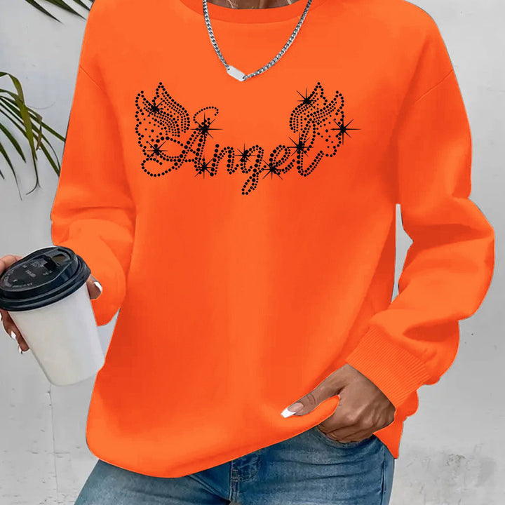 Kvinder sweatshirt med glitrende print og afslappet pasform Stilla
