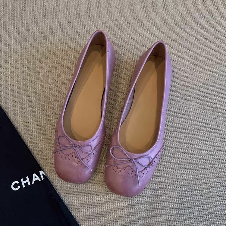 Dame Elegante Ballerina Flats med Sløjfedetalje Stilla