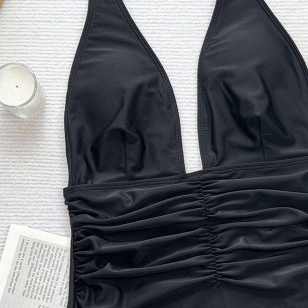 Dame Elegant Monokini med Rynkninger Skovae