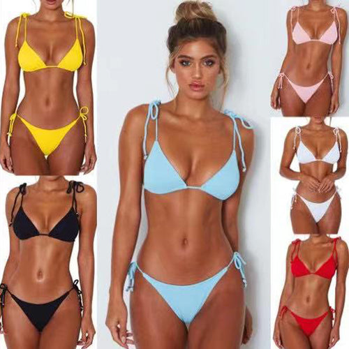 Femme Justerbar Sidesnørret-Bikini-Sæt Stilla
