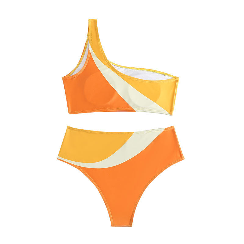 Dame Sidestrikket Bikini med farvematching design Skovae