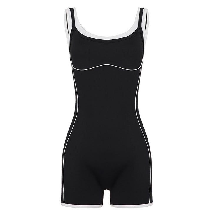 Dame sporty jumpsuit med justerbare stropper og åndbar funktion Skovae