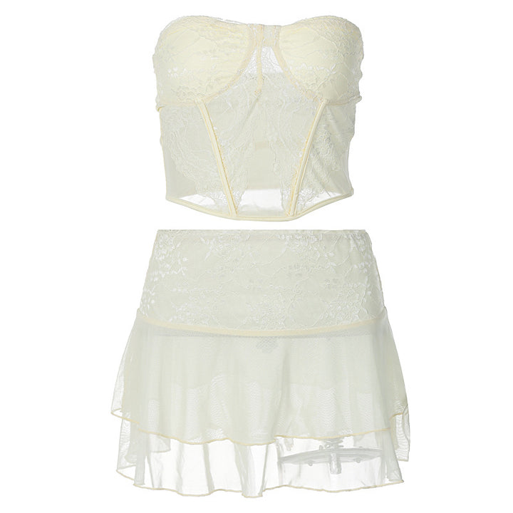 Dame Sexy Spidskjole med raffineret Bustier-oberdel og svajende Skørt Stilla