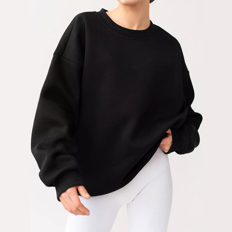Kvinders hyggelige oversized sweatshirt med en løs pasform og komfortabelt indre for.