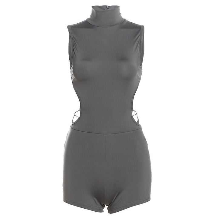 Dame jumpsuit med ståkrave og fashionable cut-outs Stilla