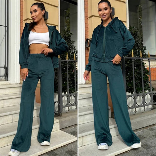 Kvindernes stilfulde sports loungewear sæt med blødt, hyggeligt stof og afslappet pasform Skovae