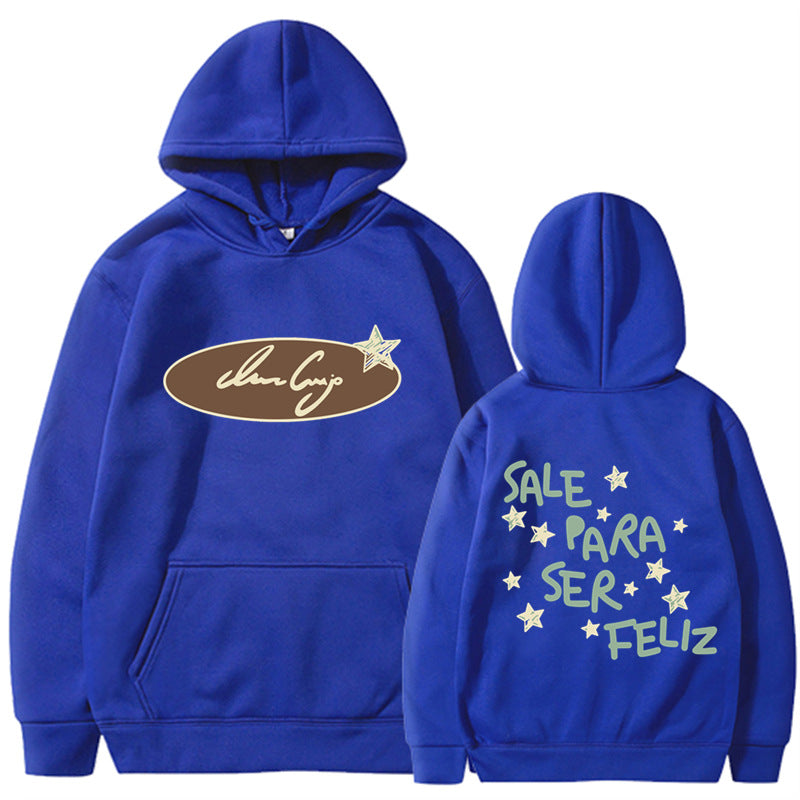 Kvinders hoodie sweatshirt med kreativ skrifttype og iøjnefaldende design Skovae