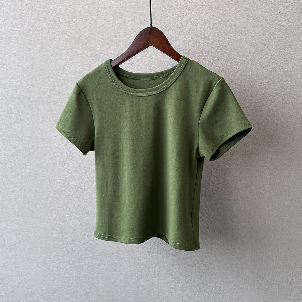 Dame Basis T-shirt i høj kvalitet bomuld med ergonomisk snit Stilla